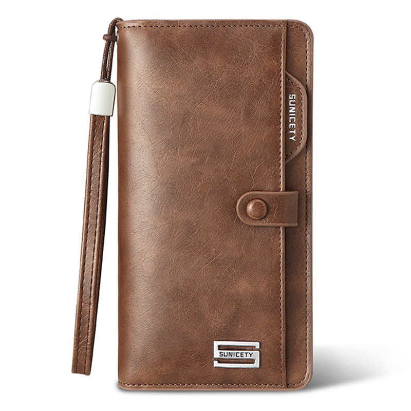 SUNICETY Men's Long Wallet RFID Blocking Card Storage Pouch Money Cash Coin Carrying Bag Cell Phone Clutch Purse SUNICETY Men's Long Wallet RFID Blocking Card Storage Pouch Money Cash Coin Carrying Bag Cell Phone Clutch Purse